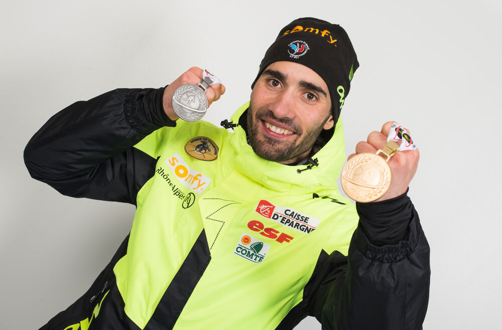 12.03.2015, Kontiolahti, Finland (FIN): Martin Fourcade (FRA)- IBU world championships biathlon, medals, Kontiolahti (FIN). www.nordicfocus.com. © NordicFocus. Every downloaded picture is fee-liable.