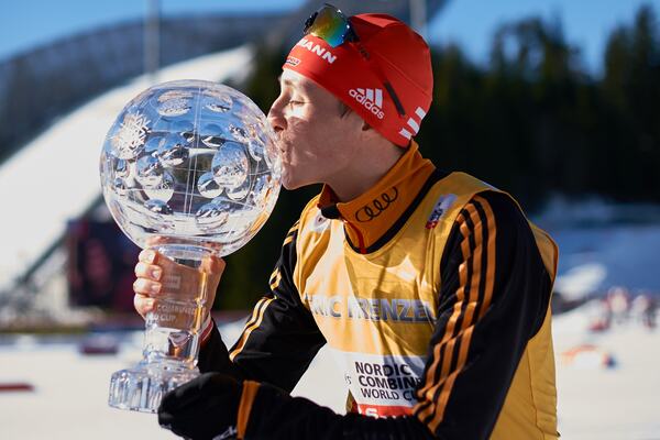 14.03.2015, Oslo, Norway (NOR): Eric Frenzel (GER)- FIS world cup nordic combined, cups, Oslo (NOR). www.nordicfocus.com. Â© Felgenhauer/NordicFocus. Every downloaded picture is fee-liable. NordicFocus