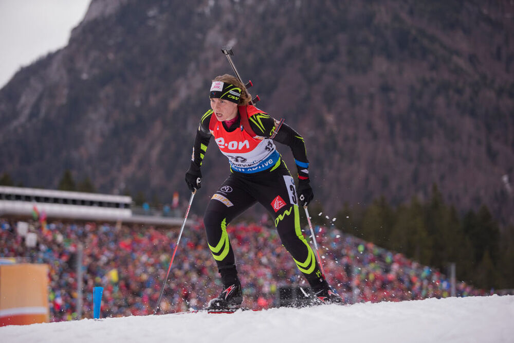 16.01.2015, Ruhpolding, Germany (GER): Anais Bescond (FRA) - IBU world cup biathlon, sprint women, Ruhpolding (GER). www.nordicfocus.com. © Manzoni/NordicFocus. Every downloaded picture is fee-liable.