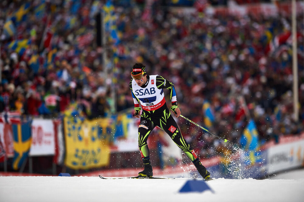 27.02.2015, Falun, Sweden (SWE): Adrien Backscheider (FRA)- FIS nordic world ski championships, cross-country, 4x10km men, Falun (SWE). www.nordicfocus.com. © NordicFocus. Every downloaded picture is fee-liable.