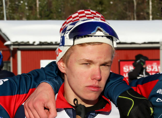 JONAS PERSSON från Åsarna vann USM-guld på skidor i vintras, nu vann han också SM i terränglöpning och tidigare har han vunnit USM i skidskytte. Foto/rights: KJELL-ERIK KRISTIANSEN/sweski.com