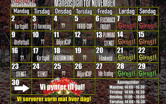 Månedsplan November 2015 Rudolf