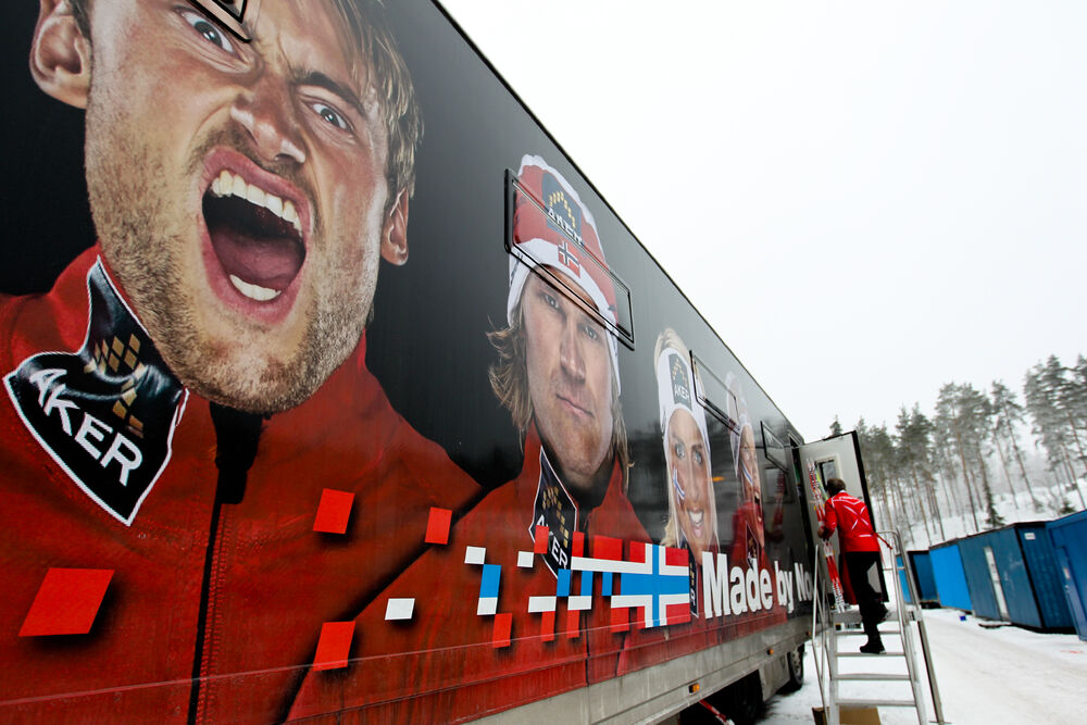 13.03.2011, Lahti, Finland (FIN): The wax truck of team Norway - FIS world cup cross-country, individual sprint, Lahti (FIN). www.nordicfocus.com. © Laiho/NordicFocus. Every downloaded picture is fee-liable.