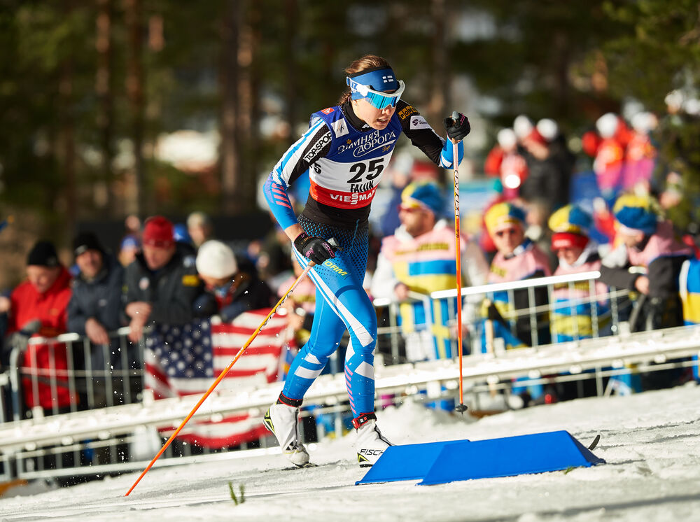 19.02.2015, Falun, Sweden (SWE): Kerttu Niskanen (FIN)- FIS nordic world ski championships, cross-country, individual sprint, Falun (SWE). www.nordicfocus.com. © NordicFocus. Every downloaded picture is fee-liable.