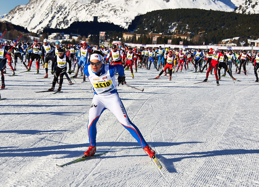 10.03.2013, St. Moritz, Switzerland (SUI): start- FIS Marathon Cup Engadin Skimarathon, St. Moritz (SUI). www.nordicfocus.com. © Felgenhauer/NordicFocus. Every downloaded picture is fee-liable.