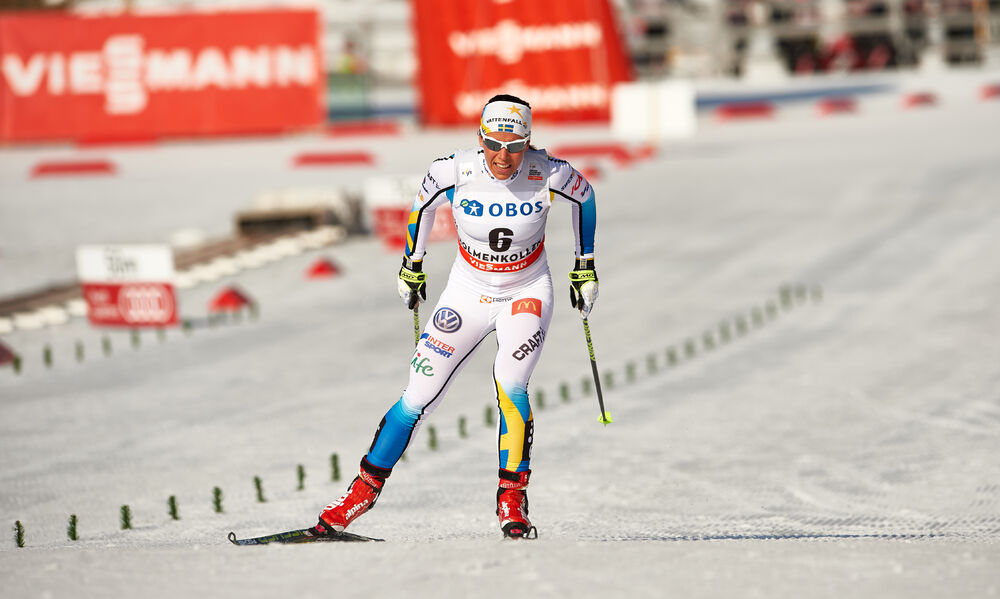 15.03.2015, Oslo, Norway (NOR): Charlotte Kalla (SWE)- FIS world cup cross-country, mass women, Oslo (NOR). www.nordicfocus.com. © Felgenhauer/NordicFocus. Every downloaded picture is fee-liable.