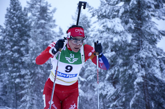BENTE LOSGÅRD LANDHEIM från Tynset såg till att det blev norsk seger i damernas sprinttävling i Idre. Alla foton: TOM LINDSTRÖM