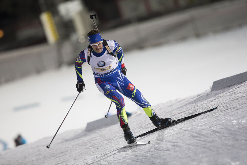 29.11.2015, Oestersund, Sweden (SWE):Simon Desthieux (FRA) - IBU world cup biathlon, relay mixed, Oestersund (SWE). www.nordicfocus.com. © Manzoni/NordicFocus. Every downloaded picture is fee-liable.