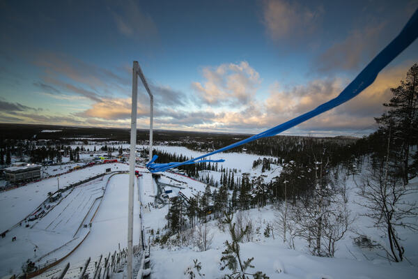27.11.2015, Ruka, Finland (FIN): Hard wind during Ski Jumping - FIS world cup ski jumping, individual HS142, Ruka (FIN). www.nordicfocus.com. © Modica/NordicFocus. Every downloaded picture is fee-liable. NordicFocus