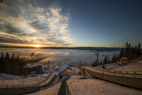 03.12.2015, Lillehammer, Norway (NOR): The Jumping Hill Stadium in Lillehammer - FIS world cup ski jumping ladies, training, Lillehammer (NOR). www.nordicfocus.com. © Modica/NordicFocus. Every downloaded picture is fee-liable. NordicFocus
