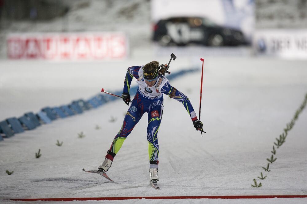 05.12.2015, Oestersund, Sweden (SWE):Marie Dorin (FRA) - IBU world cup biathlon, sprint women, Oestersund (SWE). www.nordicfocus.com. Â© Manzoni/NordicFocus. Every downloaded picture is fee-liable.