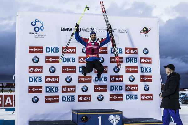 05.12.2015, Oestersund, Sweden (SWE):Martin Fourcade (FRA) - IBU world cup biathlon, sprint men, Oestersund (SWE). www.nordicfocus.com. © Manzoni/NordicFocus. Every downloaded picture is fee-liable. NordicFocus