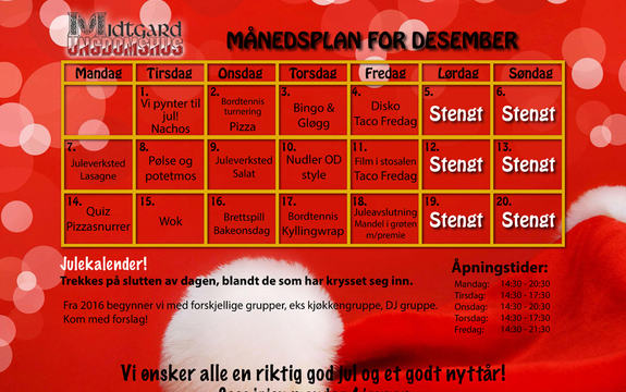 Månedsplan desember Midtgard