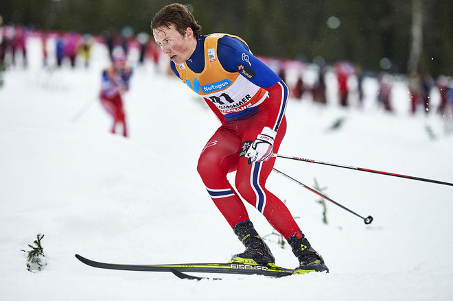 EMIL IVERSEN var 7:a i världscupen i Lillehammer, men det räckte inte för att få åka i helgens tävlingar i Davos. Istället var Heidi Wengs förra pojkvän snabbast i Skandinaviska cupen i Vuokatti. Foto: NORDIC FOCUS