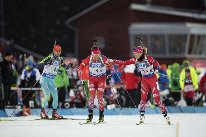 MIXAD STAFETT har blivit en succé inom skidskyttet. Nu har man också en single mixed stafett. Här växlar Kaia Wøien Nicolaisen till Lars Helge Birkeland i Norges segrande lag vid världscupen i Östersund i år. Foto: NORDIC FOCUS NordicFocus MIXAD STAFETT har blivit en succé inom skidskyttet. Nu har man också en single mixed stafett. Här växlar Kaia Wøien Nicolaisen till Lars Helge Birkeland i Norges segrande lag vid världscupen i Östersund i år. Foto: NORDIC FOCUS