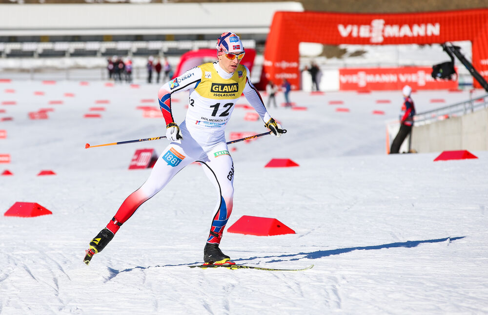 14.03.2015, Oslo, Norway (NOR): Haavard Klemetsen (NOR), Fischer, Start, Rottefella - FIS world cup nordic combined, individual gundersen HS134/10km, Oslo (NOR). www.nordicfocus.com. © Laiho/NordicFocus. Every downloaded picture is fee-liable.