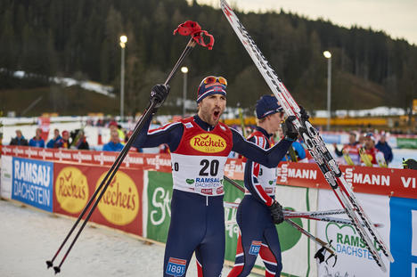 19.12.2015, Ramsau, Austria (AUT):Magnus Hovdal Moan (NOR) - FIS world cup nordic combined, individual gundersen HS96/10km, Ramsau (AUT). www.nordicfocus.com. © Felgenhauer/NordicFocus. Every downloaded picture is fee-liable. NordicFocus 19.12.2015, Ramsau, Austria (AUT):Magnus Hovdal Moan (NOR) - FIS world cup nordic combined, individual gundersen HS96/10km, Ramsau (AUT). www.nordicfocus.com. © Felgenhauer/NordicFocus. Every downloaded picture is fee-liable.
