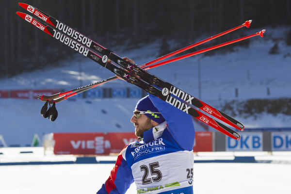 20.12.2015, Pokljuka, Slovenia (SLO):Jean Guillaume Beatrix (FRA) - IBU world cup biathlon, mass men, Pokljuka (SLO). www.nordicfocus.com. © Manzoni/NordicFocus. Every downloaded picture is fee-liable. NordicFocus