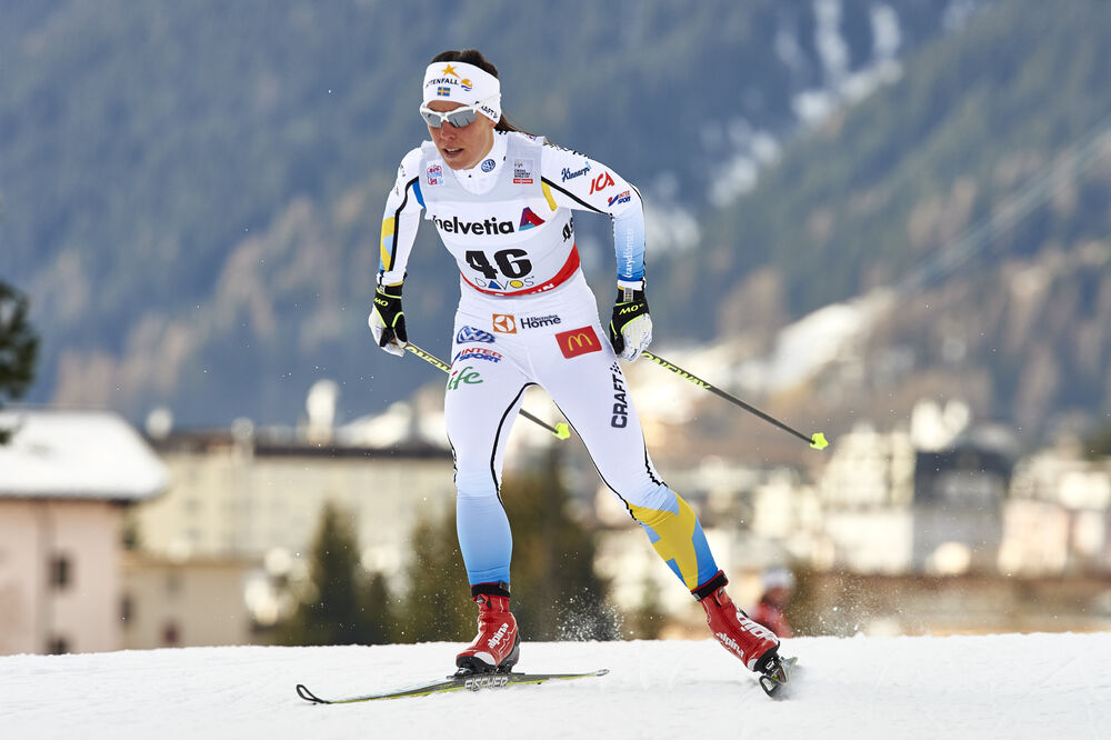 12.12.2015, Davos, Switzerland (SUI):Charlotte Kalla (SWE) - FIS world cup cross-country, 15km women, Davos (SUI). www.nordicfocus.com. © Felgenhauer/NordicFocus. Every downloaded picture is fee-liable.