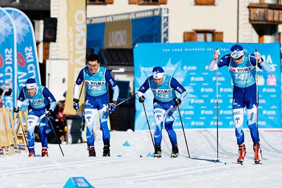 HÄR ÄR det nya Västerbottens-teamet Pelagia/Northsport.se i lagtempot i La Sgambeda i Italien i december. Foto: MAGNUS ÖSTH