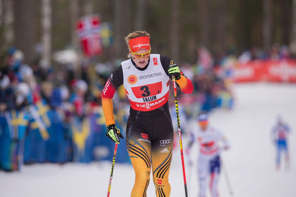 26.02.2015, Falun, Sweden (SWE): Victoria Carl (GER)- FIS nordic world ski championships, cross-country, 4x5km women, Falun (SWE). www.nordicfocus.com. © NordicFocus. Every downloaded picture is fee-liable.