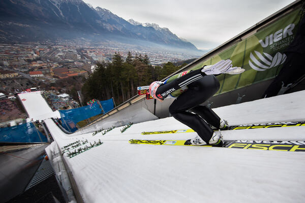 02.01.2016, Innsbruck, Austria (AUT): Severin Freund (GER), Fischer- FIS world cup ski jumping, four hills tournament, individual HS130, qualification, Innsbruck (AUT). www.nordicfocus.com. © Laiho/NordicFocus. Every downloaded picture is fee-liable. NordicFocus