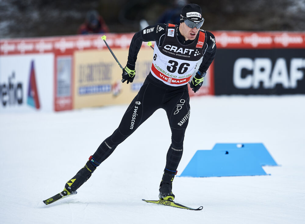 08.01.2016, Cortina-Toblach, Italy (ITA):Dario Cologna (SUI) - FIS world cup cross-country, tour de ski, 10km men, Cortina-Toblach (ITA). www.nordicfocus.com. © Felgenhauer/NordicFocus. Every downloaded picture is fee-liable.