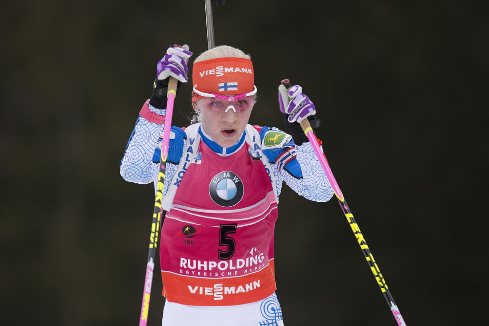 10.01.2016, Ruhpolding, Germany (GER):Kaisa Maekaeraeinen (FIN) -  IBU world cup biathlon, mass women, Ruhpolding replacing Oberhof (GER). www.nordicfocus.com. © Manzoni/NordicFocus. Every downloaded picture is fee-liable.