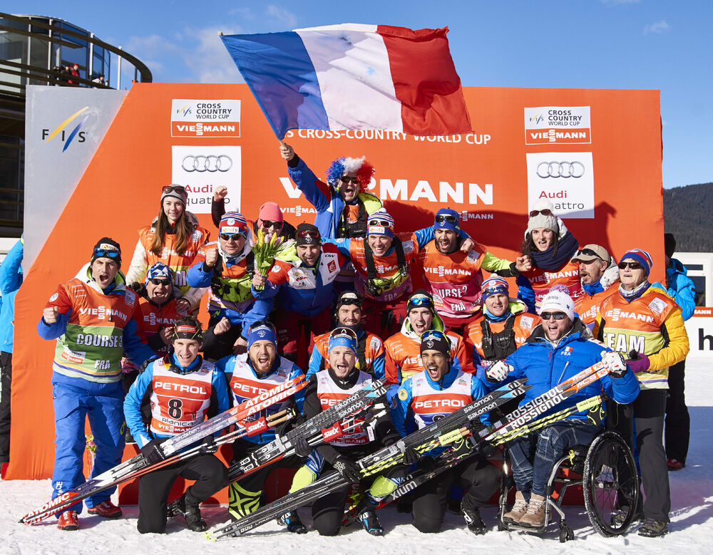 17.01.2016, Planica, Slovenia (SLO): Team France (FRA)  - FIS world cup cross-country, team sprint, Planica (SLO). www.nordicfocus.com. © Felgenhauer/NordicFocus. Every downloaded picture is fee-liable.