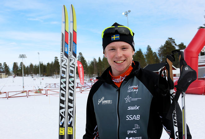 HUGO JACOBSSON från Falun-Borlänge SK vann Scandic Cup-sprinten i H19-20 i Åsarna. Foto/rights: KJELL-ERIK KRISTIANSEN/sweski.com