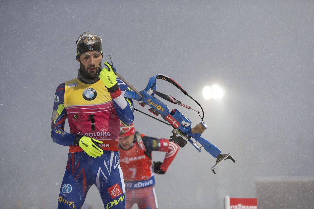 16.01.2016, Ruhpolding, Germany (GER):Martin Fourcade (FRA) -  IBU world cup biathlon, mass men, Ruhpolding (GER). www.nordicfocus.com. Â© Manzoni/NordicFocus. Every downloaded picture is fee-liable.