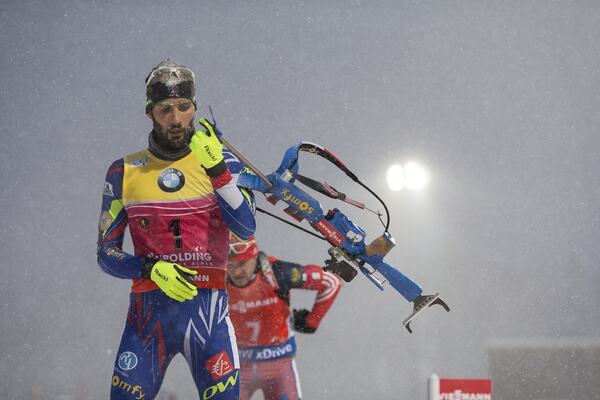 16.01.2016, Ruhpolding, Germany (GER):Martin Fourcade (FRA) - IBU world cup biathlon, mass men, Ruhpolding (GER). www.nordicfocus.com. Â© Manzoni/NordicFocus. Every downloaded picture is fee-liable. NordicFocus