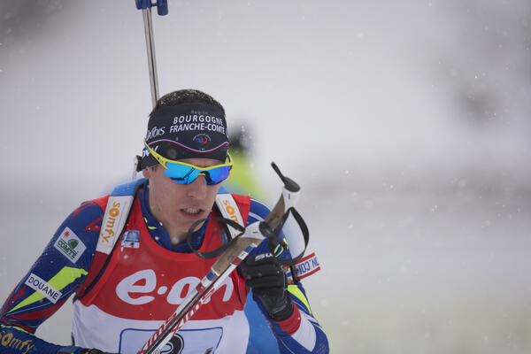15.01.2016, Ruhpolding, Germany (GER):Quentin Fillon Maillet (FRA) - IBU world cup biathlon, relay men, Ruhpolding (GER). www.nordicfocus.com. © Manzoni/NordicFocus. Every downloaded picture is fee-liable. NordicFocus