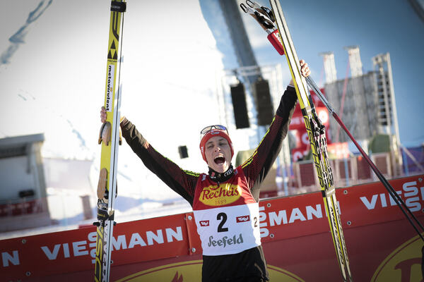 29.01.2016, Seefeld, Austria (AUT):Eric Frenzel (GER) - FIS world cup nordic combined, individual gundersen HS109/5km, Seefeld (AUT). www.nordicfocus.com. © Modica/NordicFocus. Every downloaded picture is fee-liable. NordicFocus
