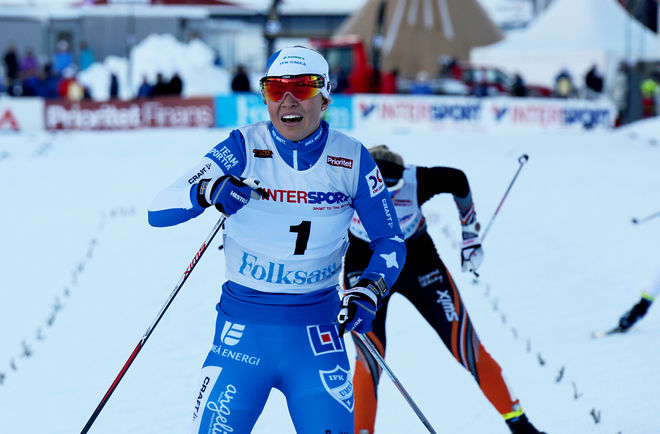JONNA SUNDLING - den nästa generationen toppsprinters från Sverige - vinner SM-guld i sprint för IFK Umeå. Foto/rights: KJELL-ERIK KRISTIANSEN/sweski.com