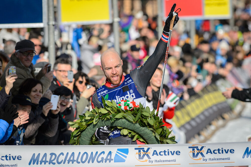 31.01.2016, Molina di Fiemme, Italy (ITA):Tord Asle Gjerdalen (NOR) - Ski Classics and FIS Marathon Cup Marcialonga, Molina di Fiemme (ITA). www.nordicfocus.com. © Rauschendorfer/NordicFocus. Every downloaded picture is fee-liable.