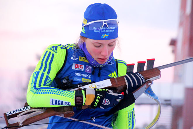 HANNA ÖBERG blev historisk som den första svenska skidskytt som vunnit dubbelt på JVM. Foto: SVENSKA SKIDSKYTTEFÖRBUNDET