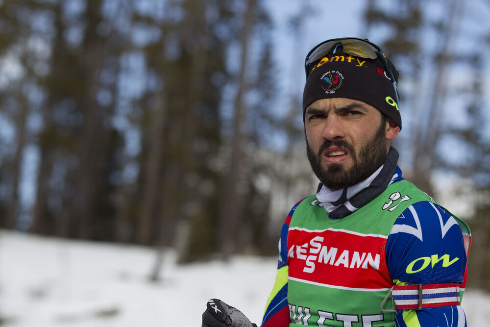 03.02.2016, Canmore, Canada (CAN):Simon Fourcade (FRA) -  IBU world cup biathlon, training, Canmore (CAN). www.nordicfocus.com. © Manzoni/NordicFocus. Every downloaded picture is fee-liable.
