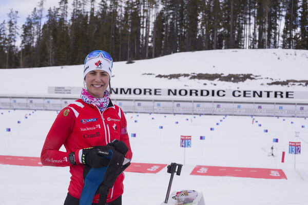 02.02.2016, Canmore, Canada (CAN):Rosanna Crawford (CAN) - IBU world cup biathlon, training, Canmore (CAN). www.nordicfocus.com. © Manzoni/NordicFocus. Every downloaded picture is fee-liable. NordicFocus