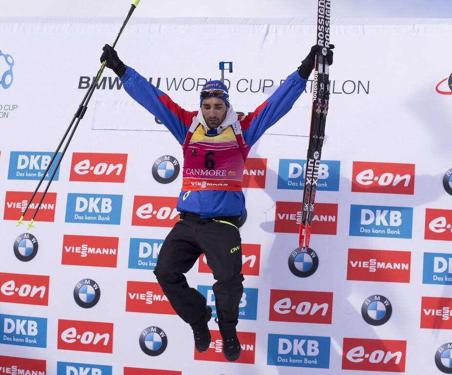 04.02.2016, Canmore, Canada (CAN):Martin Fourcade (FRA) -  IBU world cup biathlon, sprint men, Canmore (CAN). www.nordicfocus.com. Â© Manzoni/NordicFocus. Every downloaded picture is fee-liable.