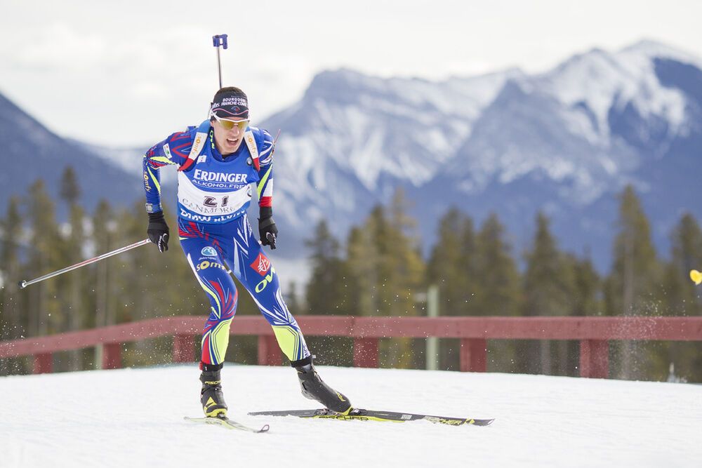 04.02.2016, Canmore, Canada (CAN):Quentin Fillon Maillet (FRA) -  IBU world cup biathlon, sprint men, Canmore (CAN). www.nordicfocus.com. © Manzoni/NordicFocus. Every downloaded picture is fee-liable.