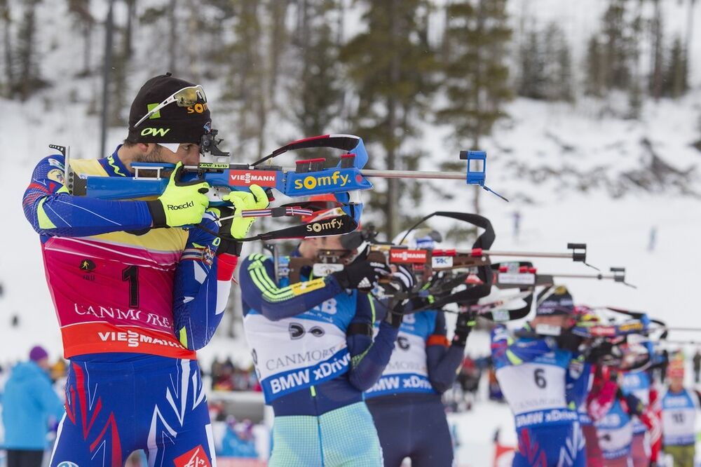 06.02.2016, Canmore, Canada (CAN):Martin Fourcade (FRA) -  IBU world cup biathlon, mass men, Canmore (CAN). www.nordicfocus.com. Â© Manzoni/NordicFocus. Every downloaded picture is fee-liable.