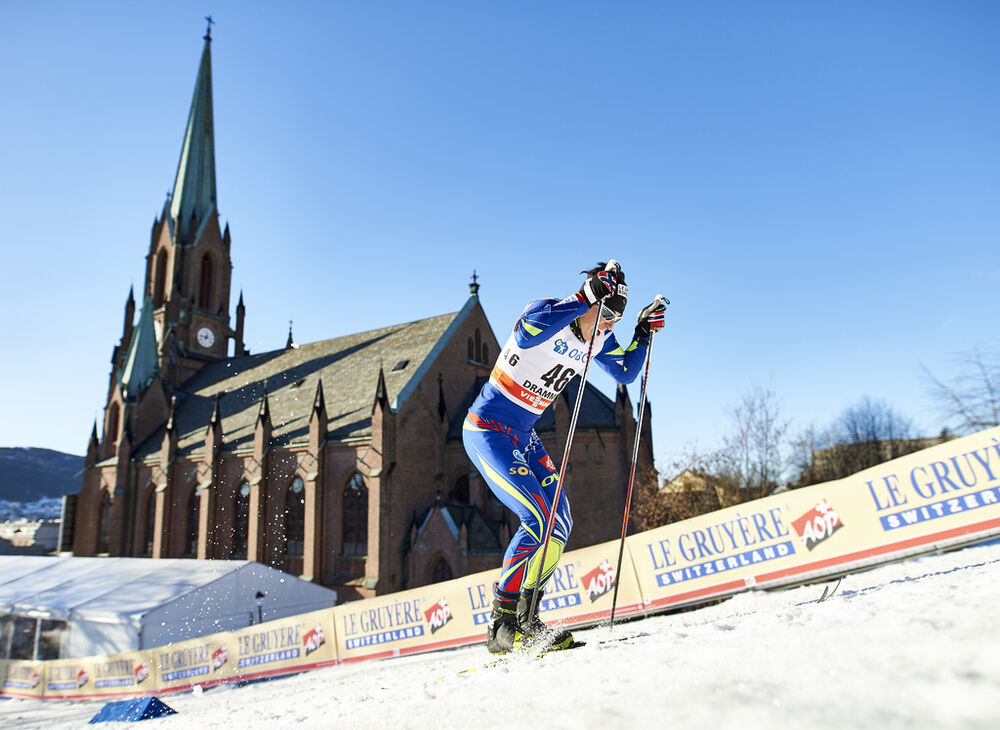 03.02.2016, Drammen, Norway (NOR):Lucas Chanavat (FRA) - FIS world cup cross-country, individual sprint, Drammen (NOR). www.nordicfocus.com. © Felgenhauer/NordicFocus. Every downloaded picture is fee-liable.