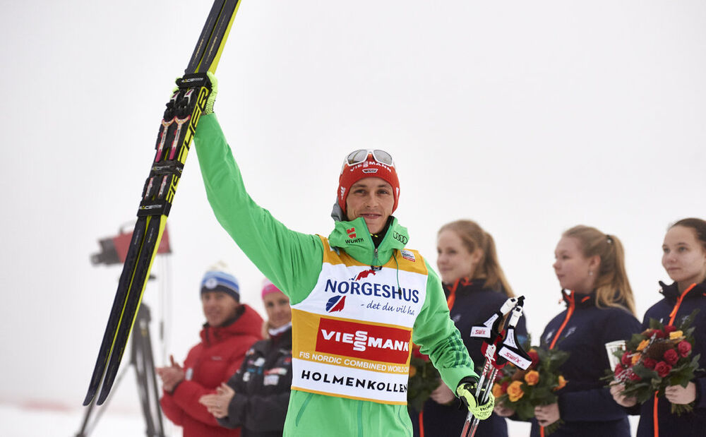 06.02.2016, Oslo, Norway (NOR):Eric Frenzel (GER) - FIS world cup nordic combined, individual gundersen HS134/10km, Oslo (NOR). www.nordicfocus.com. © Felgenhauer/NordicFocus. Every downloaded picture is fee-liable.