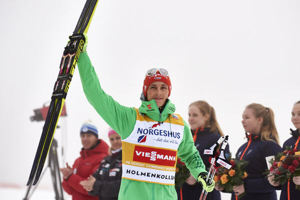 06.02.2016, Oslo, Norway (NOR):Eric Frenzel (GER) - FIS world cup nordic combined, individual gundersen HS134/10km, Oslo (NOR). www.nordicfocus.com. © Felgenhauer/NordicFocus. Every downloaded picture is fee-liable. NordicFocus