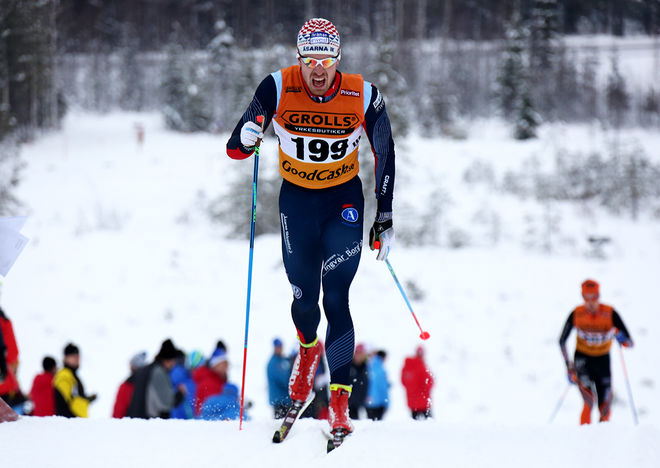 ANTON KARLSSON från Åsarna vann Jämtkraft Ski Marathon i Östersund. Foto/rights: KJELL-ERIK KRISTIANSEN/sweski.com