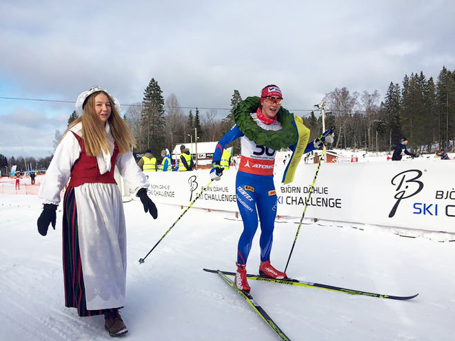 HELENE SÖDERLUND fick inte åka i världscupen i Falun. Istället vann hon Västgötaloppet över 42 km. Foto: ARRANGÖREN
