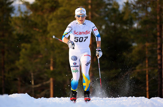 JOHANNA HAGSTRÖM från Falköping var överlägsen i den klassiska sprinten vid ungdoms-OS i Lillehammer. Foto/rights: KJELL-ERIK KRISTIANSEN/sweski.com