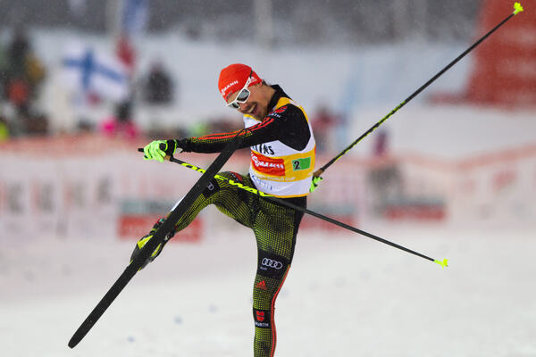 20.02.2016, Lahti, Finland (FIN): Fabian Riessle (GER), Fischer, One Way, Rottefella, Adidas - FIS world cup nordic combined, team sprint HS130/2x7.5km, Lahti (FIN). www.nordicfocus.com. © Laiho/NordicFocus. Every downloaded picture is fee-liable. NordicFocus