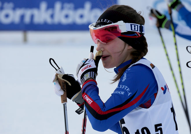 EBBA ANDERSSON är igång och tränar efter sin knäoperation. Hon tror sig bli starkare än någon gång nästa säsong. Men räcker det till VM i Lahtis för en junior? Foto/rights: KJELL-ERIK KRISTIANSEN/sweski.com